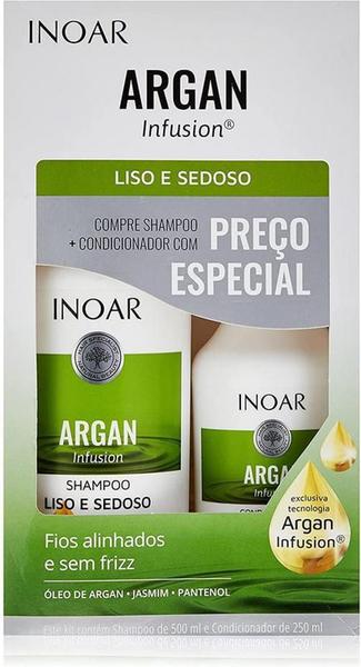 Imagem de Kit Argan Liso E Sedoso Shampoo 500Ml Condicionador 250Ml