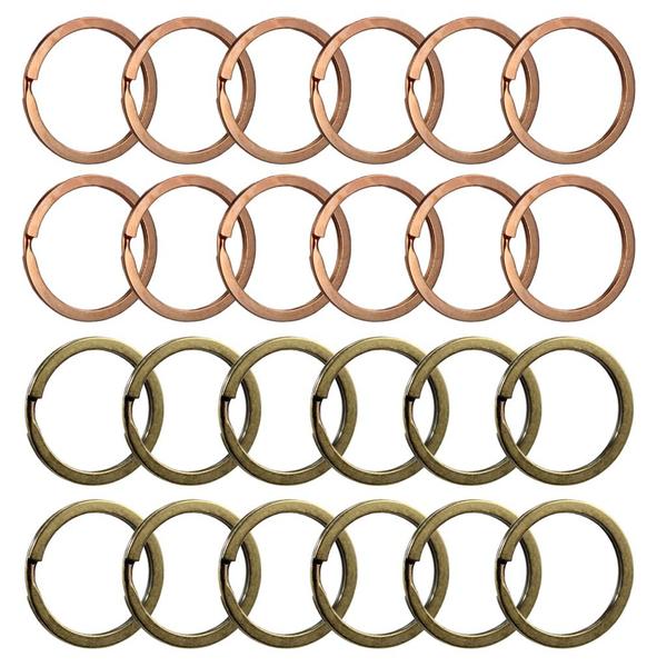Kit Argolas Italianas 28mm Para Chaveiros Rose Gold e Ouro Velho 100 Peças - Russo Art Imagem de Kit Argolas Italianas 28mm Para Chaveiros Rose Gold e Ouro Velho 100 Peças