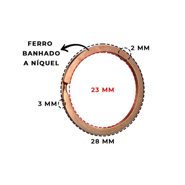 Kit Argolas Italianas 28mm Para Chaveiros Rose Gold e Ouro Velho 100 Peças - Russo Art Imagem de Kit Argolas Italianas 28mm Para Chaveiros Rose Gold e Ouro Velho 100 Peças