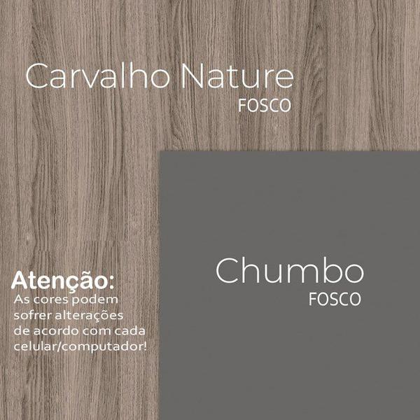 Imagem de Kit Armario Aereo e Balcao 80cm 16978x16986 Carvalho Nature Chumbo Nicioli