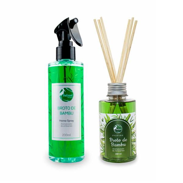 Imagem de Kit Aromatizador de Ambientes Broto Bambu + Home Spray 200ml