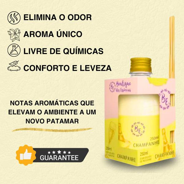 Kit Aromatizador Pet Champanhe de Ambiente com Varetas 250ml + 3 Tapetes Higiênicos Pet 70x50 - dog pet Imagem de Kit Aromatizador Pet Champanhe de Ambiente com Varetas 250ml + 3 Tapetes Higiênicos Pet 70x50