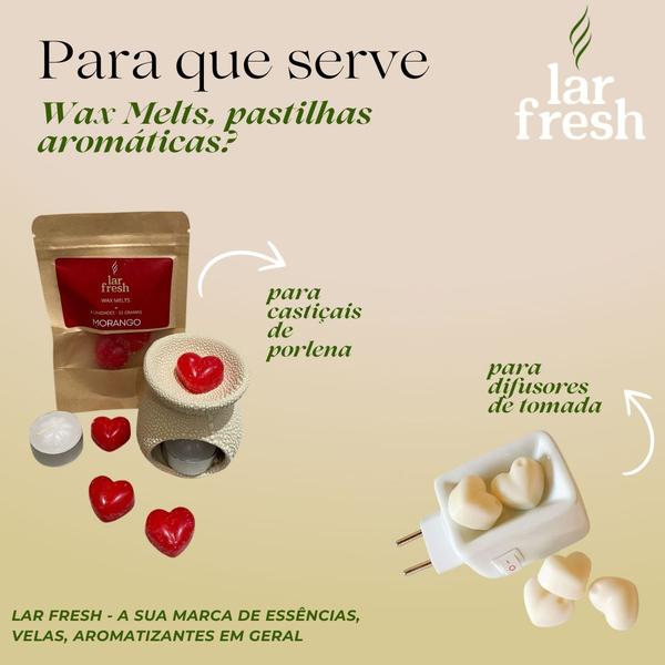 Imagem de Kit Aromatizador Rechaud + Wax Melts + Vela Rechaud Lar Fresh