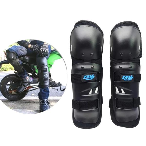 Imagem de Kit Articulado Joelheira e Cotoveleira para Moto, Bike e Trilha Proteção Segurança e Conforto