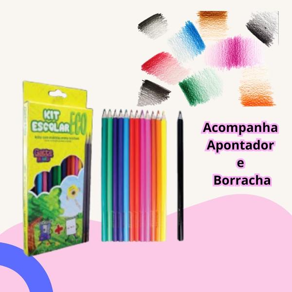 Imagem de Kit Artístico - Massa de EVA + Pincéis + Tinta + Massa de Modelar + Lápis de Cor + Desenhos para colorir