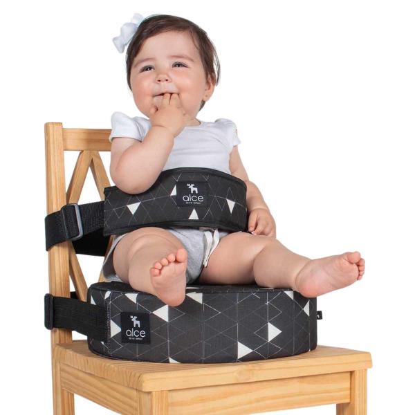 Kit Assento Infantil Cinto Alce Almofada De Elevação Redonda Alimentação Atividades Bebê Imagem de Kit Assento Infantil Cinto Alce Almofada De Elevação Redonda Alimentação Atividades Bebê