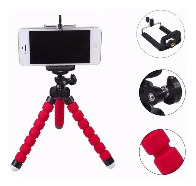 Imagem de Kit Atacado 10 Mini Tripé Flexivel para Celular Cameras Gira 360º