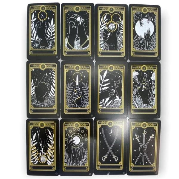 Imagem de Kit Atacado 3 Baralhos O Tarot Negro 78 Cartas Com Manual