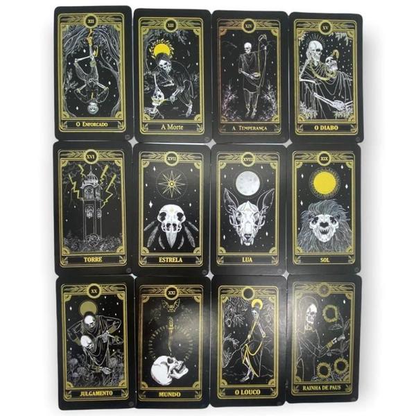 Imagem de Kit Atacado 3 Baralhos O Tarot Negro 78 Cartas Com Manual