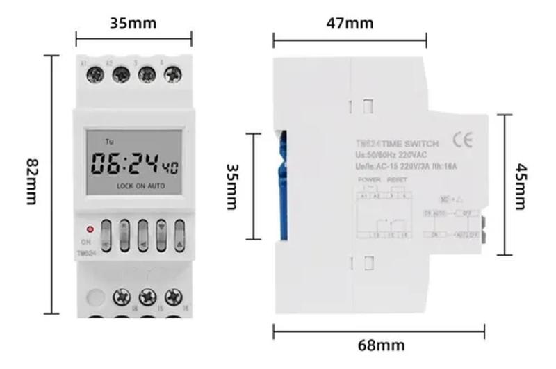 Imagem de Kit Automatizador Campainha Timer Escolar Sirene Metal 220v