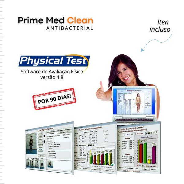 Imagem de Kit Avaliação Física Prime Med Clean  Antibacterial  Anvisa - Azul