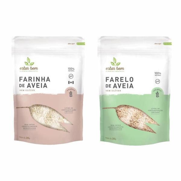 Kit Aveia Estar Bem: Farinha e Farelo Sem Glúten Imagem de Kit Aveia Estar Bem: Farinha e Farelo Sem Glúten