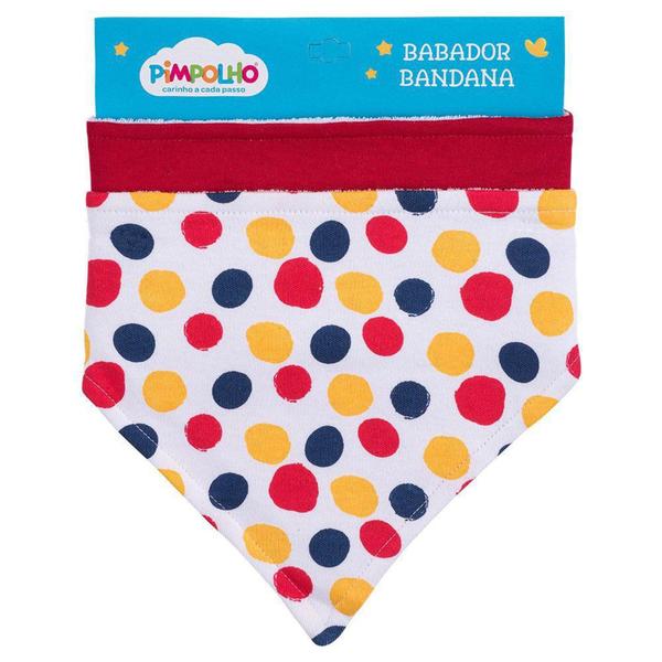 Imagem de Kit babador bandana  bebe pimpolho vermelho bolinha menina - PIMOLHO