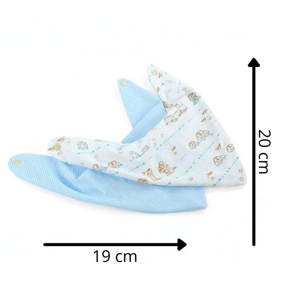 Imagem de Kit babador bandana estampado 100% algodao 2 unidades