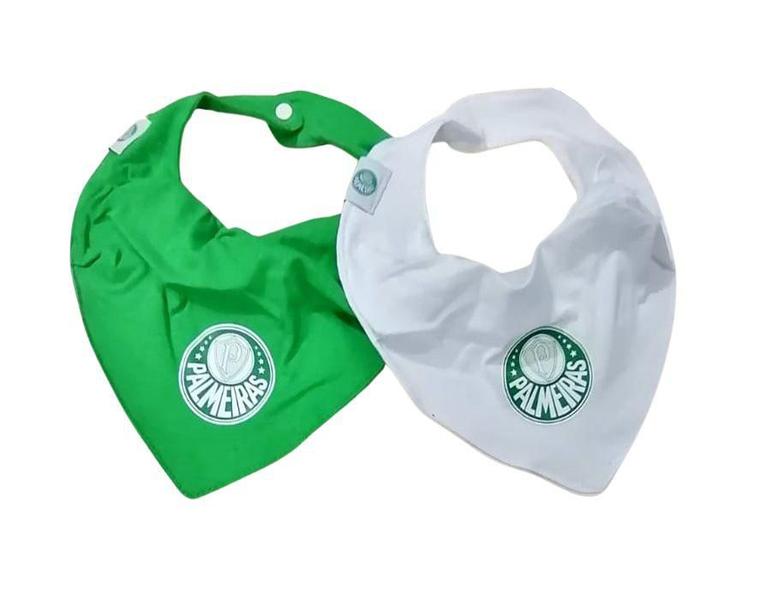 Imagem de Kit Babador Bandana Palmeiras Verde e Branco Oficial