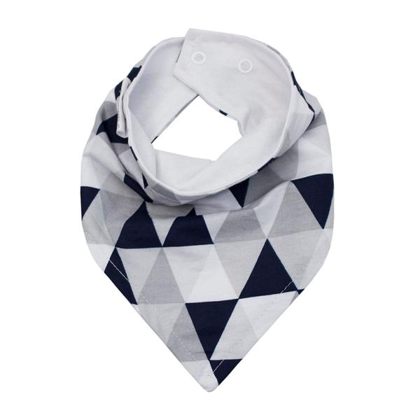 Imagem de Kit Babadores Bandana para Bebê 03 Peças - Losango Azul Marinho