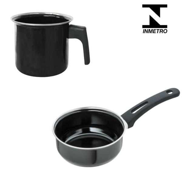 Imagem de Kit Baby Esmaltado Preto Indução, Cooktop, Elétrico, A Gás