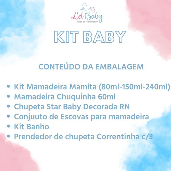 Imagem de Kit baby mamadeira + chuquinha chupeta e outros azul