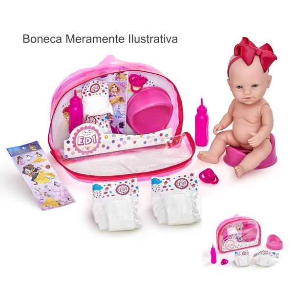 Imagem de Kit Baby xixi Acessórios para boneca brinquedo 1001 Fralda Mamadeira Chupeta pinico bolsa Infantil ED1 Brinquedos 