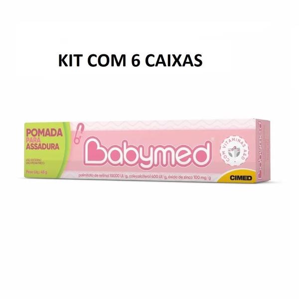 Imagem de Kit Babymed Rosa Pomada Para Assaduras Com 6 Caixas De 45g Cada