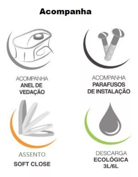 Imagem de Kit Bacia Com Caixa Acoplada Completo Like Branco