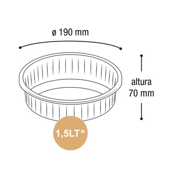 Imagem de Kit Bacias Plásticas 4 Pçs 5,5L 3L 1,5L 1L Cinza Arqplast