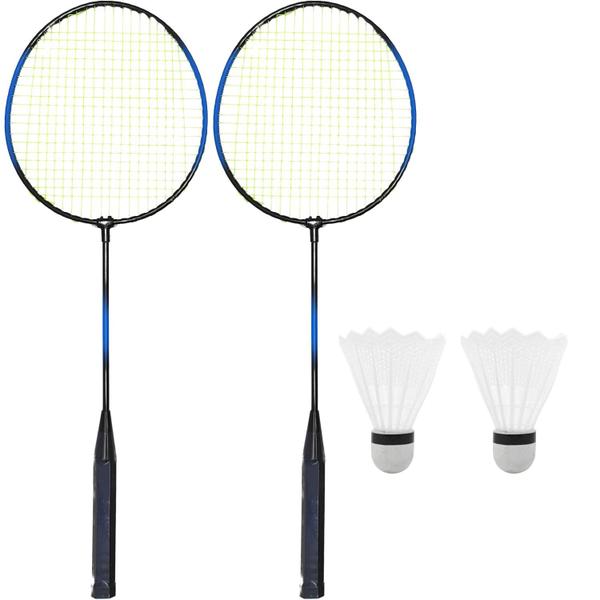 Imagem de Kit Badminton Com 2 Raquetes e 2 Petecas Sortida Top Rio TRC-7257