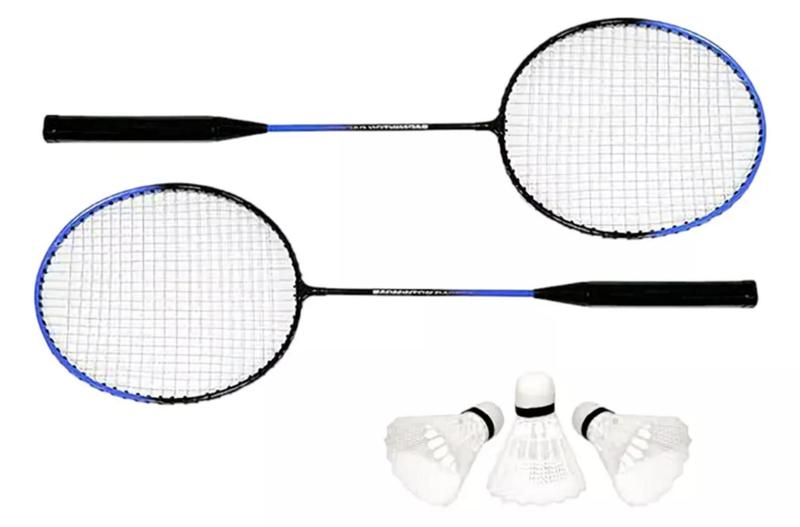 Imagem de Kit Badminton Tenis 2 Raquetes + 3 Petecas + Bolsa Com Zíper Esporte