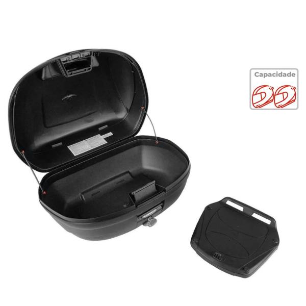 Imagem de Kit Bagageiro Cb500X 2013+ Spto100 Scam + Bauleto 47L Givi Monolock Simply E470nt Lente Fumê