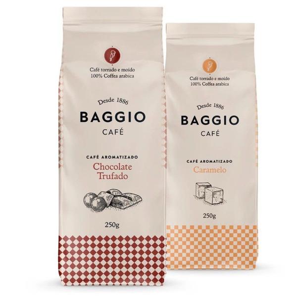 Imagem de Kit Baggio com 2 Pacotes de Café Aromatizado em Pó 250g cada