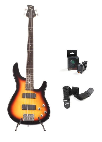 Imagem de Kit Baixo Land Elétrico 3 Tone Sunburst Lb3-4 3Ts+Acessórios