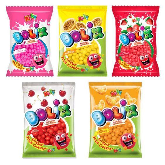 Kit Bala de Goma Azeda Bolix 5 Sabores com 500g cada - Kuky Imagem de Kit Bala de Goma Azeda Bolix 5 Sabores com 500g cada