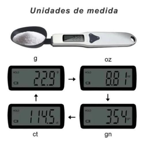 Imagem de Kit Balança Digital Cozinha 10Kg E Colher 500G Alta Precisão