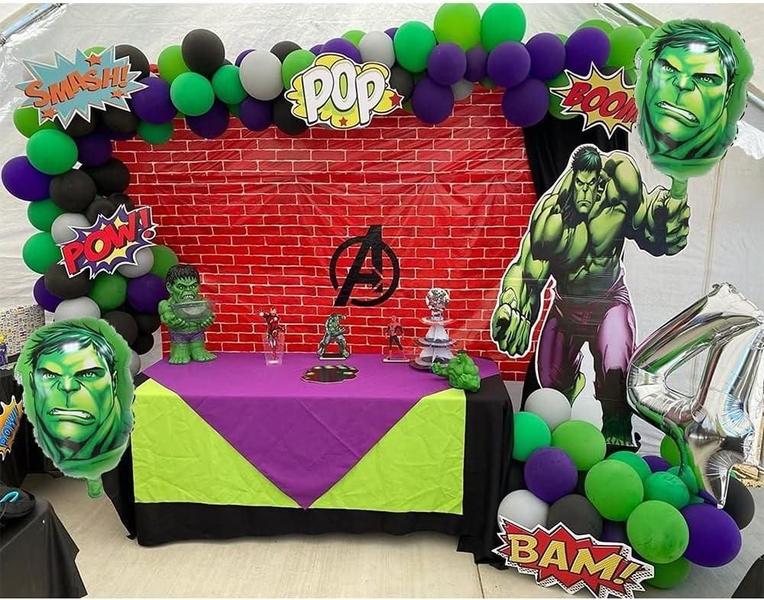 Imagem de Kit Balão Metalizado Festa Hulk 42Cm Com 5 Unidades