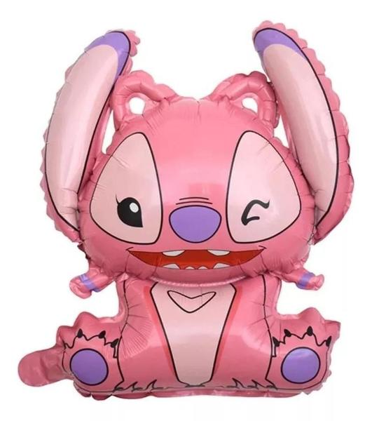 Imagem de Kit Balão Metalizado Stitch Rosa Com 5 Peças