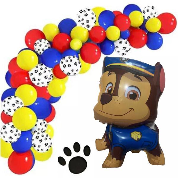 Imagem de Kit Balão Tema Patrulha Canina Chase Arco Desconstruido+fita