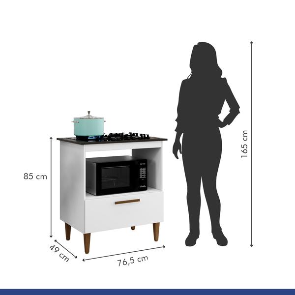 Imagem de Kit Balcão Cooktop Chamalux 1 Porta com Fogão Cooktop 5 Bocas