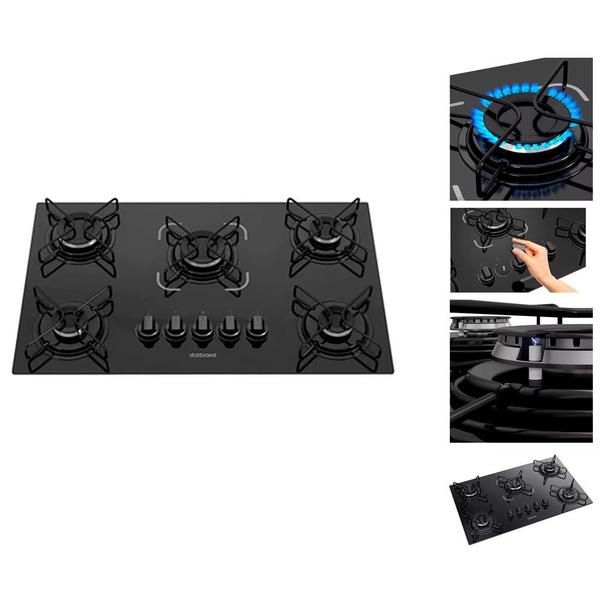 Imagem de Kit Balcão Cooktop Itatiaia 1 Porta com Fogão Cooktop 5 Bocas