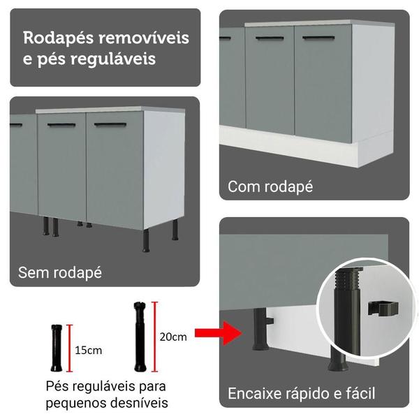 Imagem de Kit Balcão + Cristaleira 70cm Agata Madesa 01