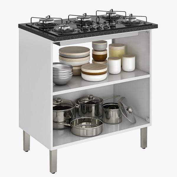 Imagem de Kit Balcão Itatiaia Tarsila Branco e Cooktop Itatiaia 5 bocas