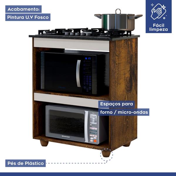 Imagem de Kit Balcão Turim Com Fogão Cooktop 4 Bocas Itatiaia Preto