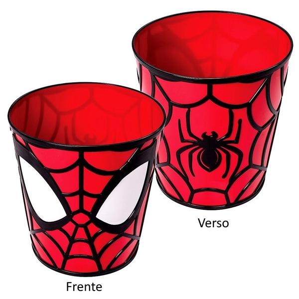 Imagem de Kit Balde de Pipoca 3D e Copo Shake Homem Aranha Spiderman