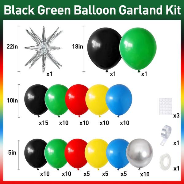 Imagem de Kit Balloon Garland Arch GRESATEK colorido com balões metálicos