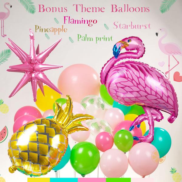 Imagem de Kit Balloon Garland Arch Tropical Flamingo 140 unidades Kozee