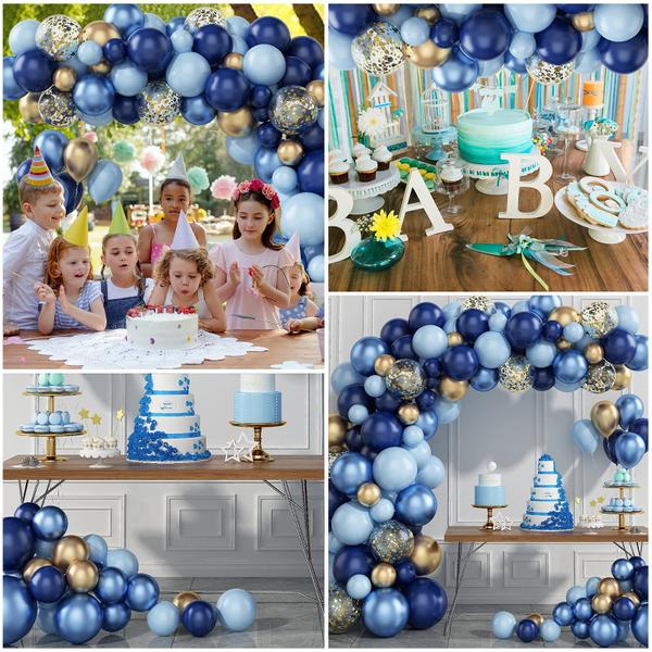 Imagem de Kit Balloon Garland Paready Navy Blue 97 unidades com acessórios