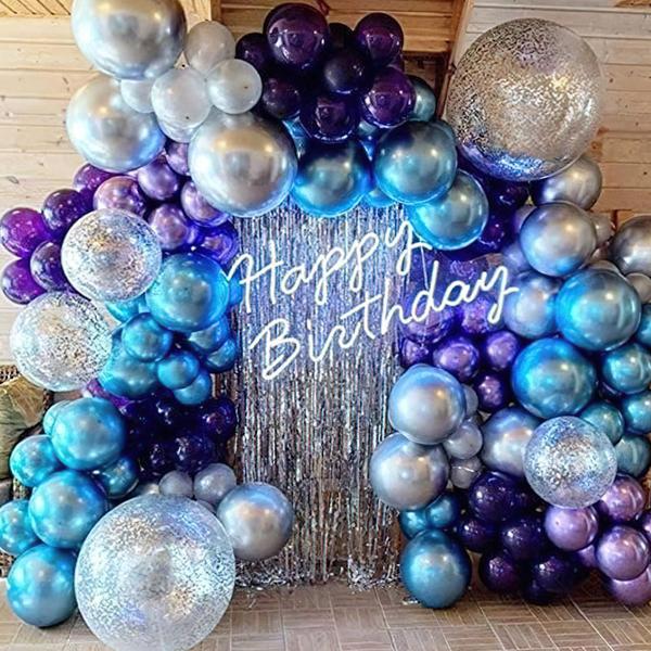 Imagem de Kit Balloon Garland PartyWoo Blue Shades 130 unidades