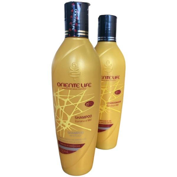 Imagem de Kit Banana e Mel 1 Shampoo 1 Condicionador 300ml Oriente Life