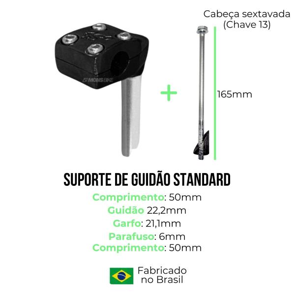 Imagem de Kit Banco Mobilete Bike Motorizada + Garupa Bagageiro + Guidão Cargo + Mesa