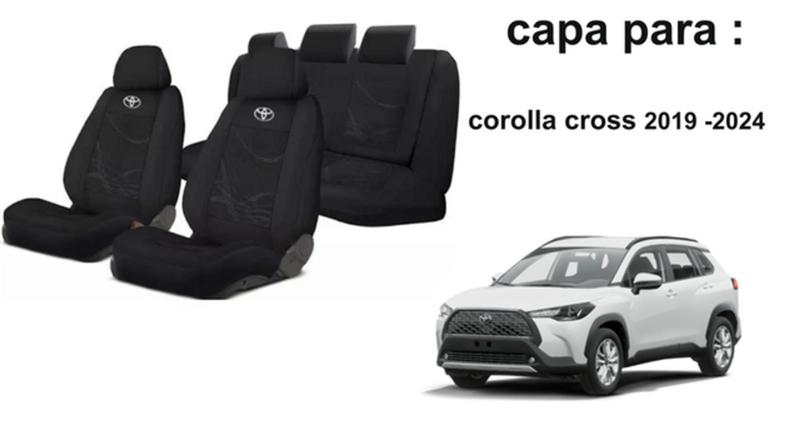 Imagem de Kit Bancos Personalizado Corolla Cross 19-24 + Volante + Chaveiro