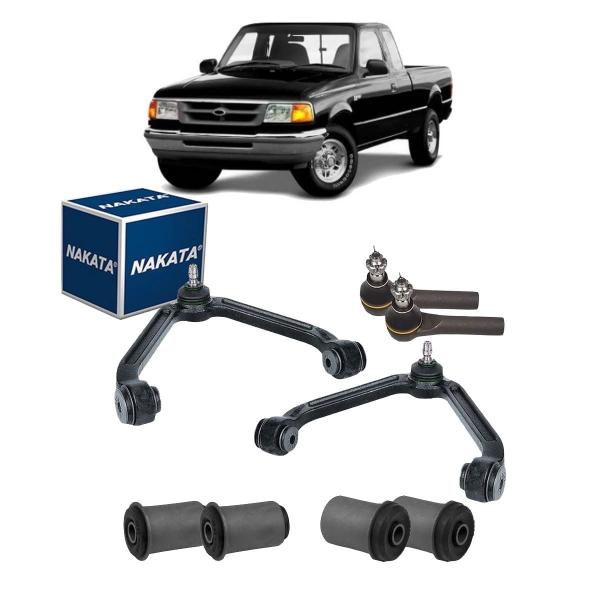 Kit Bandeja Superior Ranger 98 99 Terminal Direção Bucha - NAKATA E SKF Imagem de Kit Bandeja Superior Ranger 98 99 Terminal Direção Bucha
